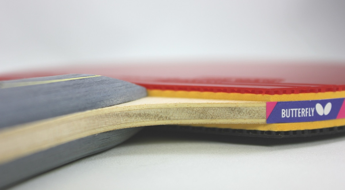Butterfly Nakama S-10 Racket: Diagonal View of Racket